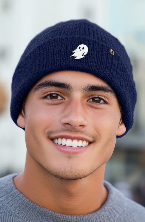 Dalix Ghost Beanie In Navy Blue