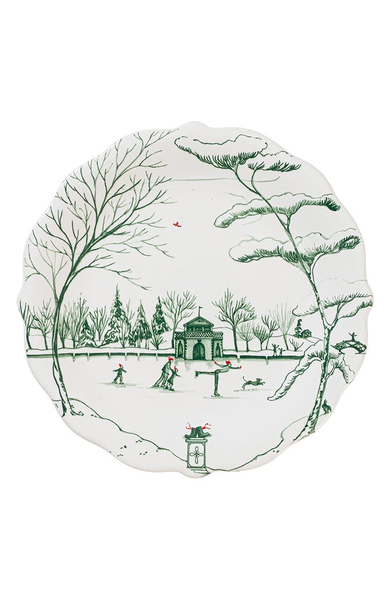 Juliska Country Estate Winter Frolic Set of 4 Party Plates, Alternate, color, Evergreen
