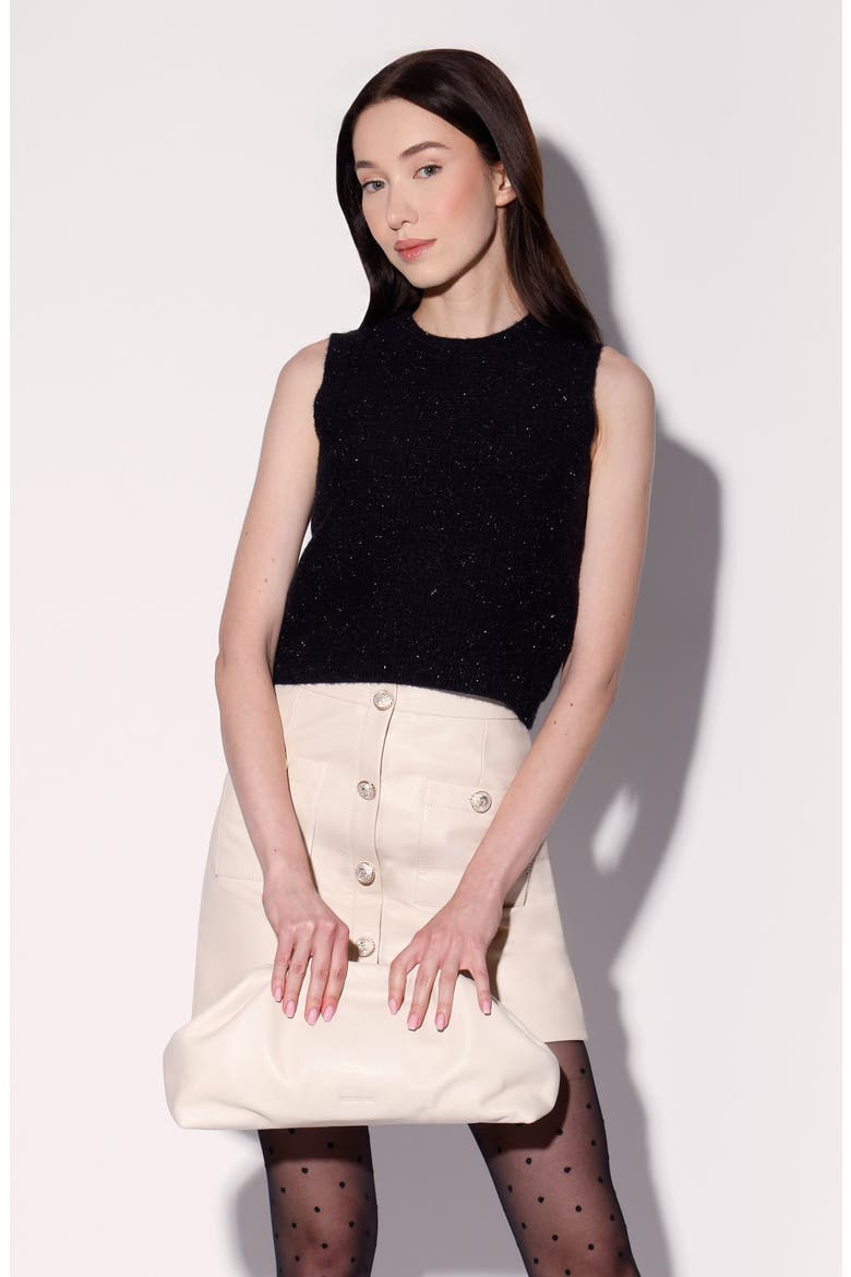 Joy Sleeveless Sparkle Knit Top, Alternate, color, BLACK SILVER