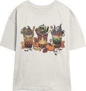 Disney Juniors Disney Pumpkin Fall Drinks T Shirt