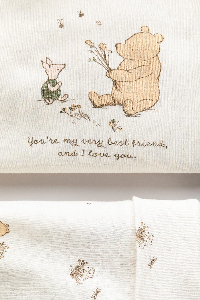 3-piece Printed Jersey Set, Alternate, color, Light beige/Winnie the Pooh