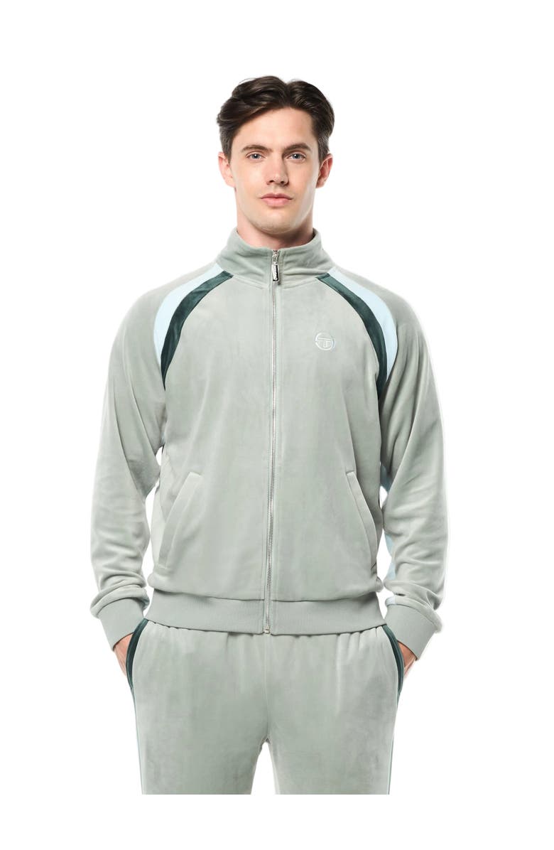 Sergio Tacchini Banda Velour Track Jacket, Main, color, Slate Gray