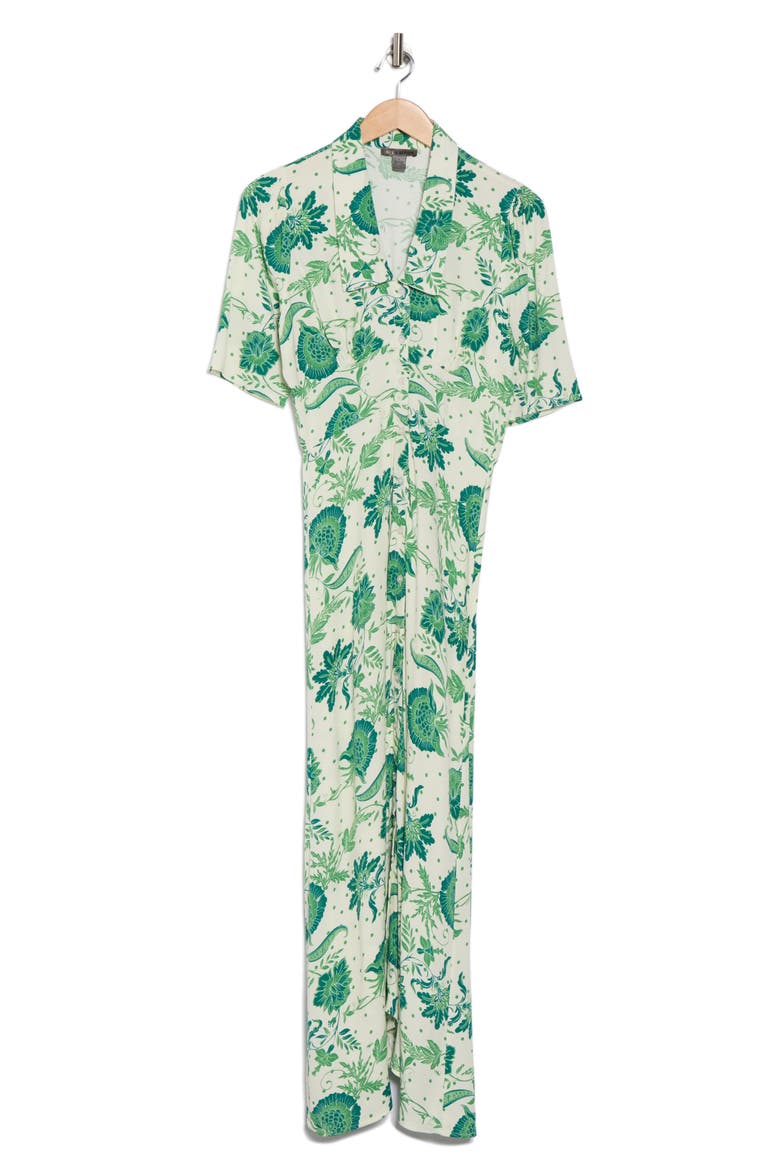 Isla Crepe Midi Dress, Alternate, color, JACOBEAN DOT