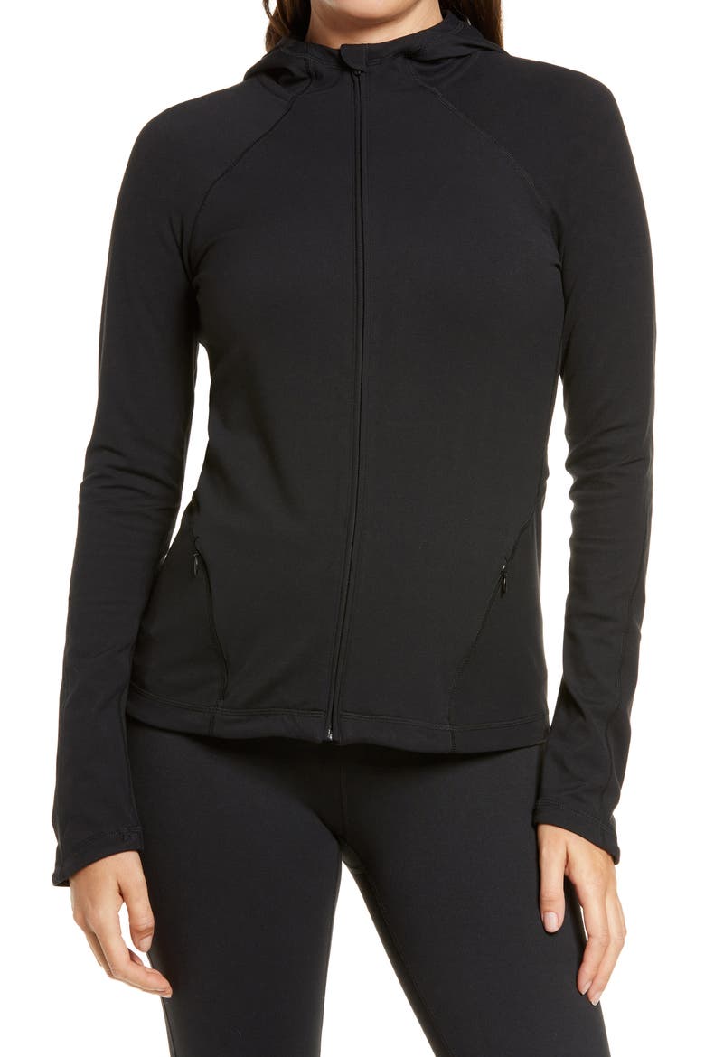 Supersoft Workout Zip Jacket, Alternate, color, BLACK