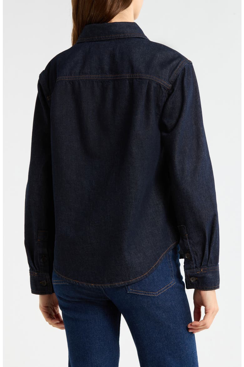 The Polished Denim Button-Up Shirt, Alternate, color, RINSE