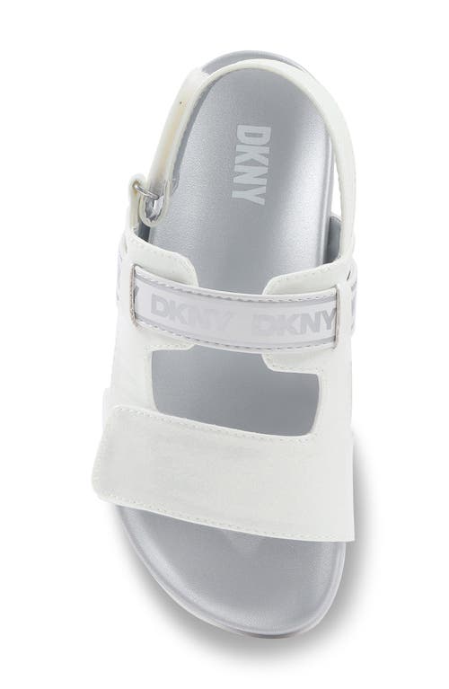 Dkny Little And Big Girls Tamara Dasha Everyday Sandal In White