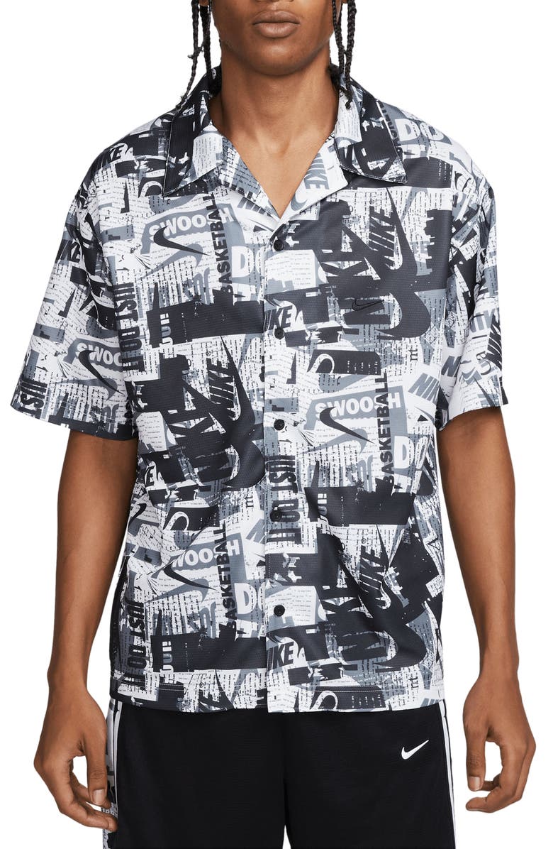 Nike Sportswear Rugby Button-Up T-Shirt, Main, color, 