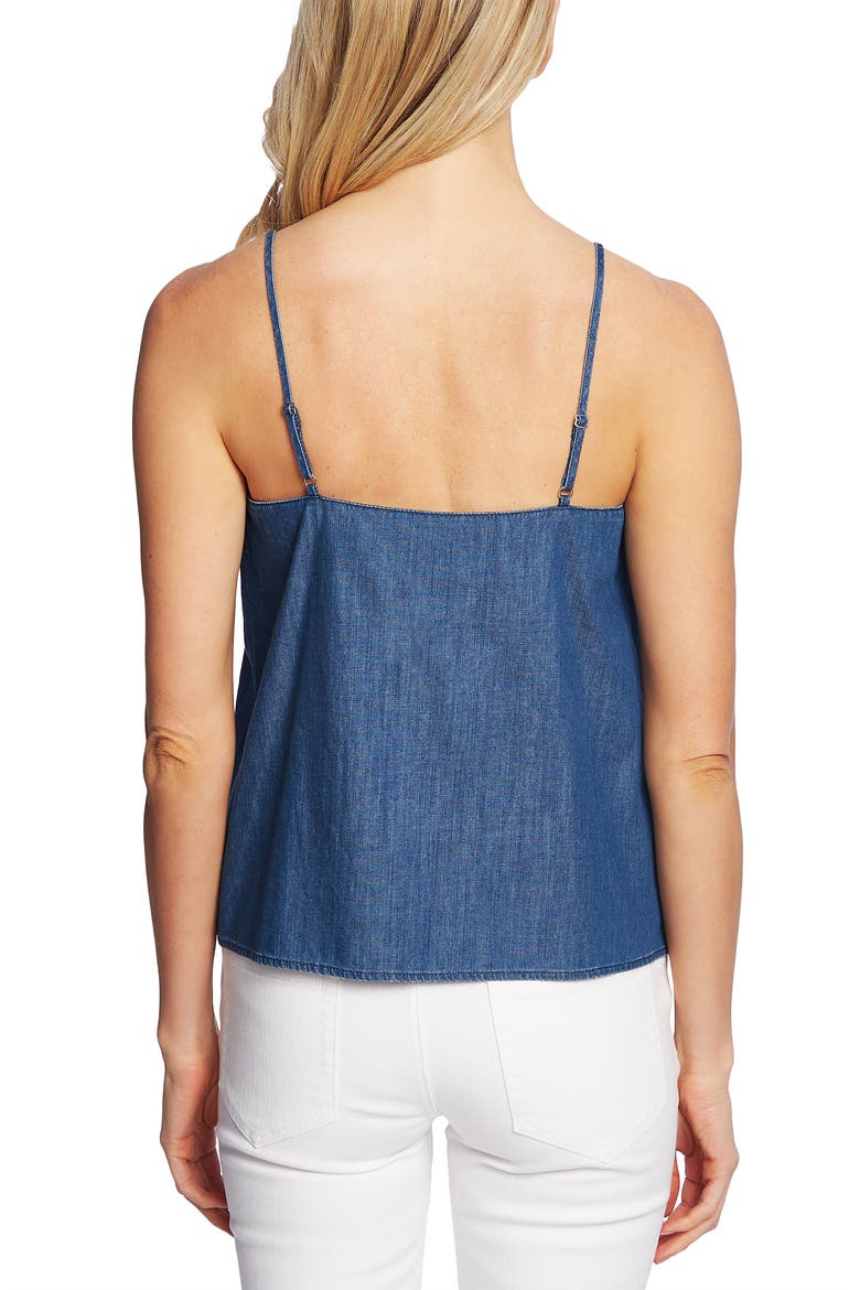 Scalloped Denim Camisole, Alternate, color, AUTHENTIC