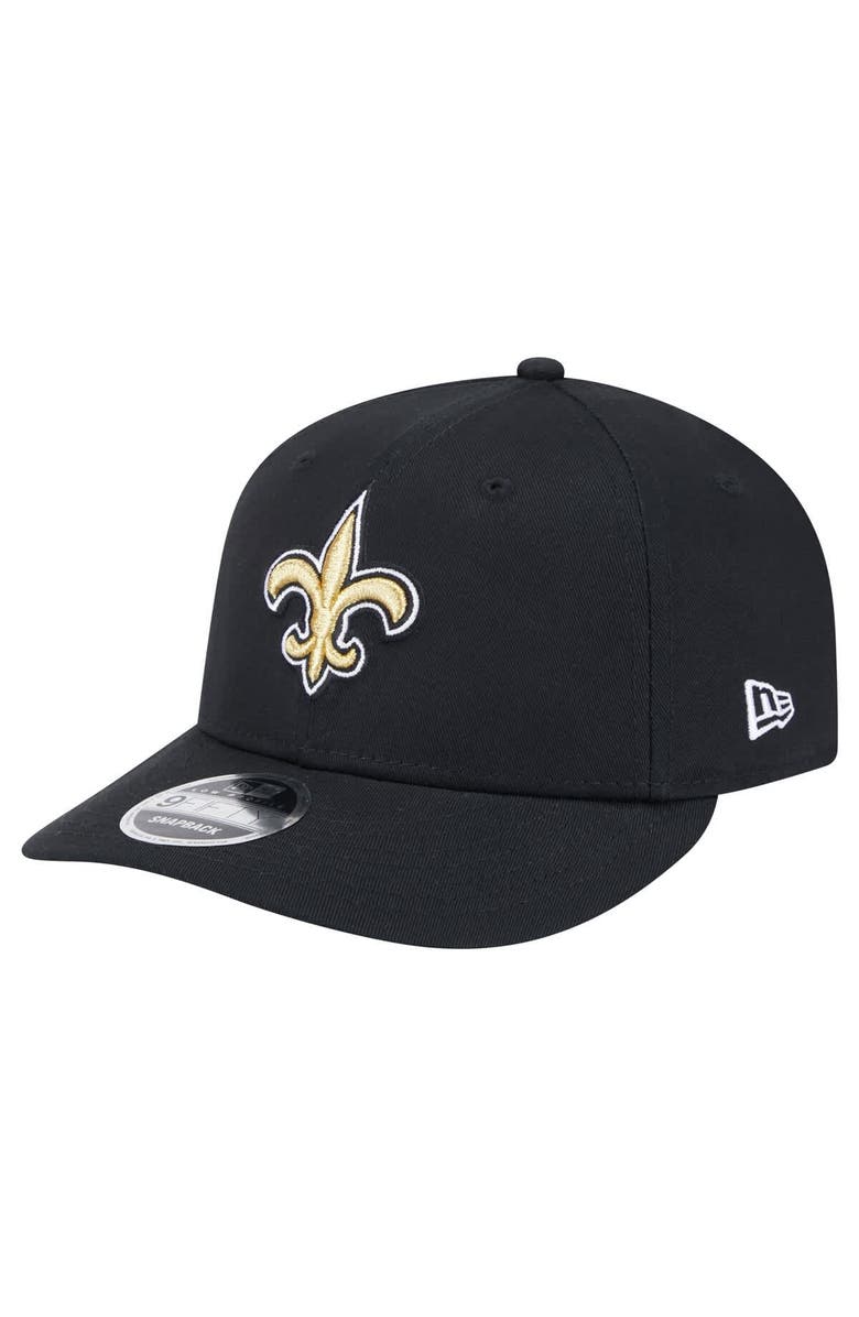 New Era Men
s New Era Black New Orleans Saints Main Low Profile 9FIFTY Snapback Hat, Main, color, Black