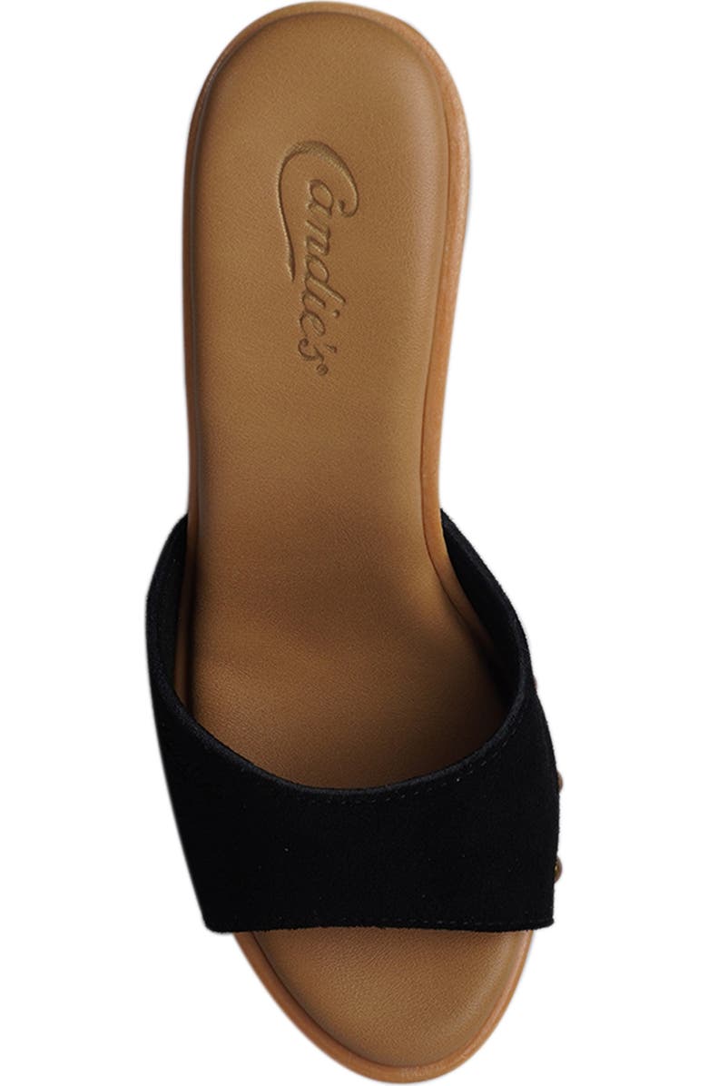Candie's Emiliana Platform Sandal, Alternate, color, Black Suede