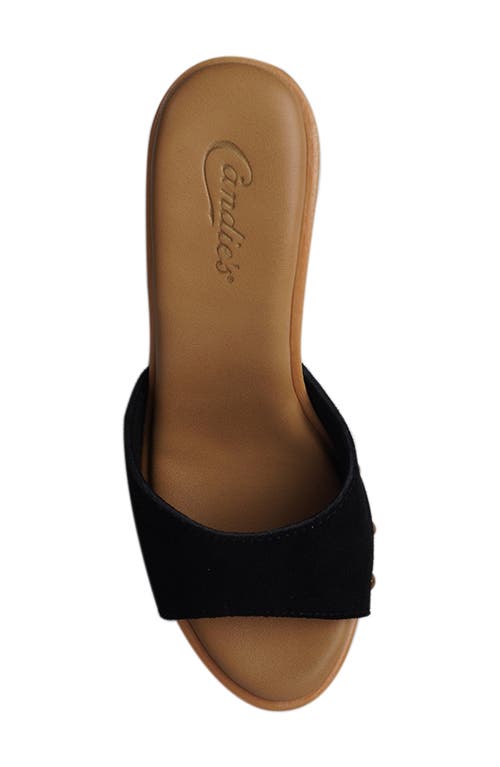 Candies Candie's Emiliana Platform Sandal In Black Suede