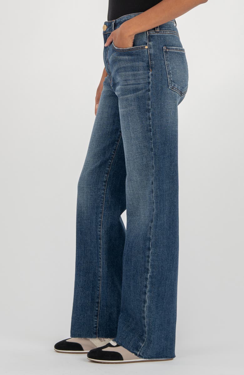 KUT from the Kloth Sienna Raw Hem High Waist Relaxed Straight Leg Jeans, Alternate, color, Wise