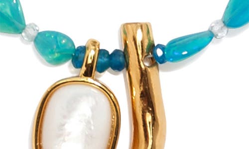 LIZZIE FORTUNATO LIZZIE FORTUNATO MIYAKO FRESHWATER PEARL & SEMIPRECIOUS STONE LAYERED NECKLACE 