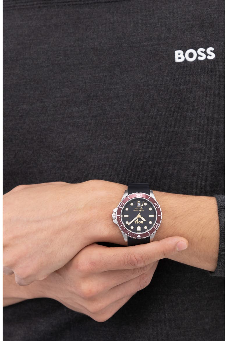 Troper Sport Watch, 42mm, Alternate, color, BLACK
