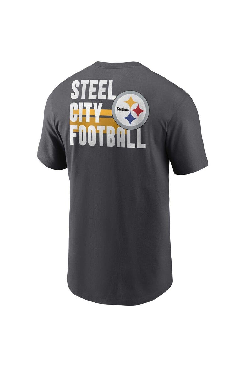 Men's Nike Anthracite Pittsburgh Steelers Blitz Essential T-Shirt, Alternate, color, Anthracite
