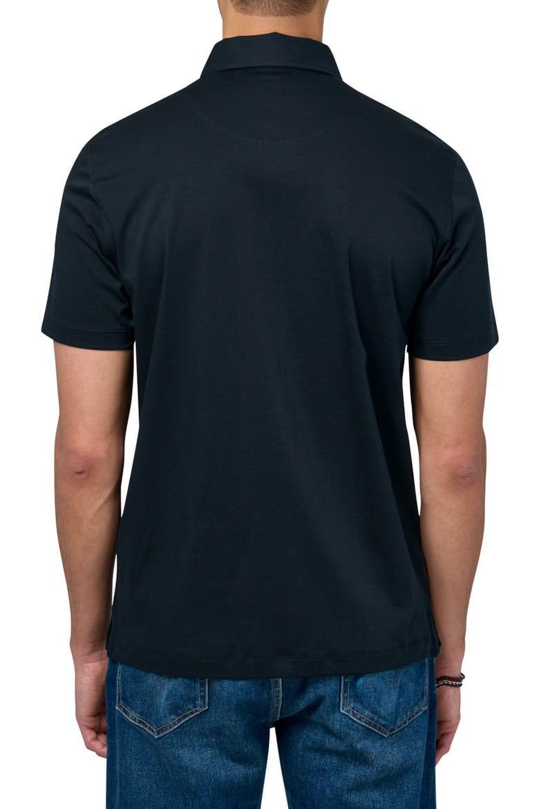 Slim Fit Solid Short Sleeve Polo, Alternate, color, BLACK