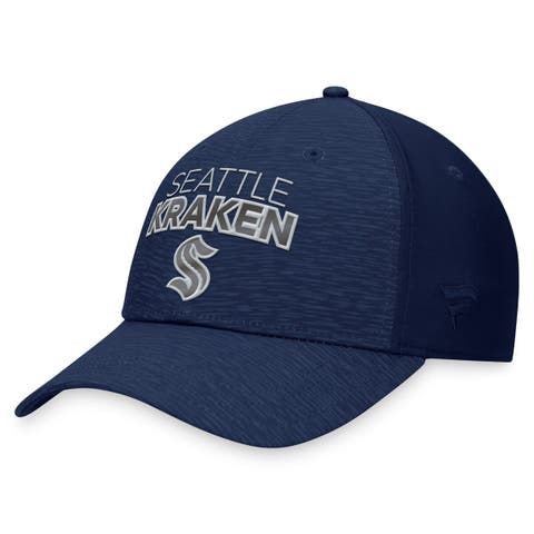 Men's Fanatics Branded Deep Sea Blue Seattle Kraken Authentic Pro Road Stack Logo Flex Hat