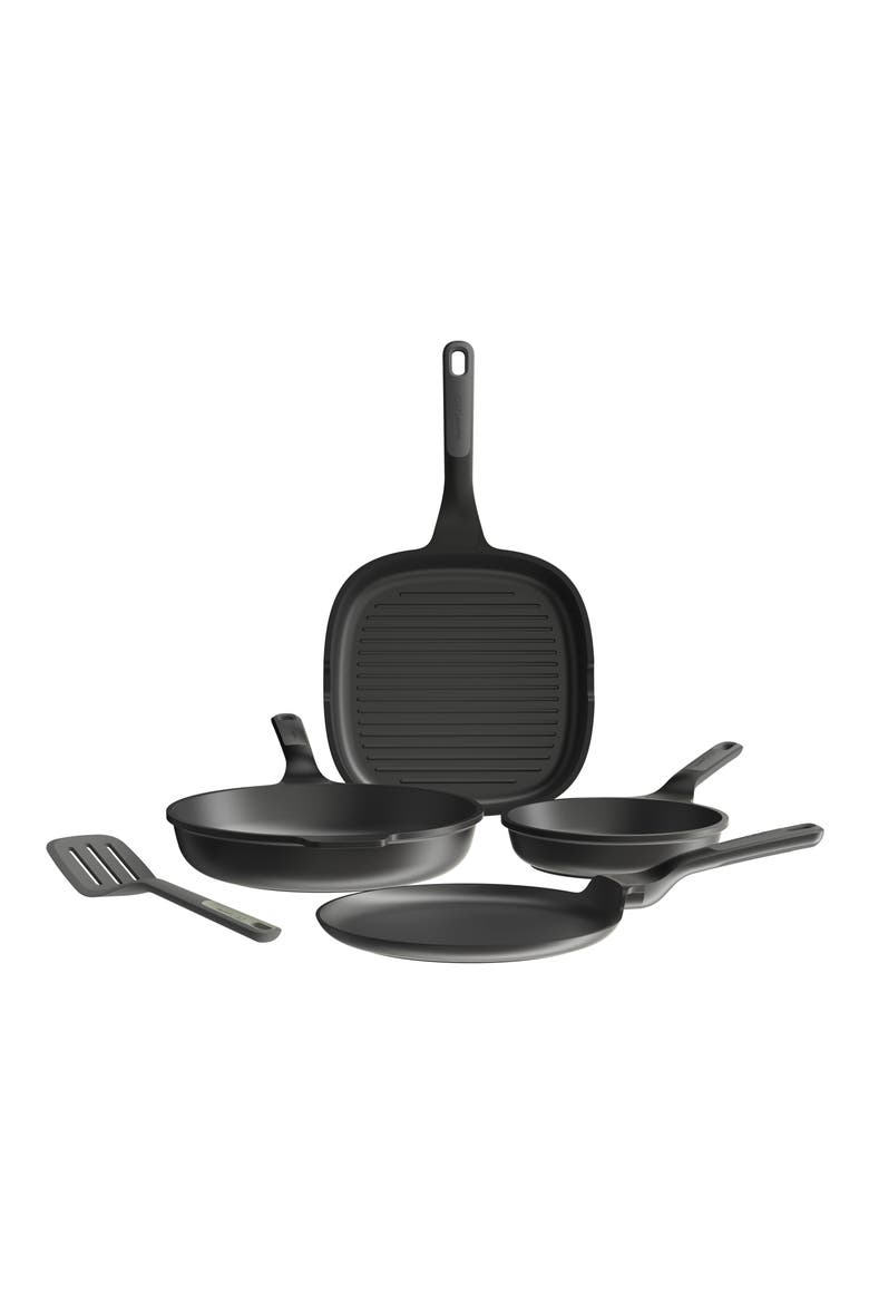 Leo Stone 5-Piece Specialty Pan Set, Alternate, color, BLACK