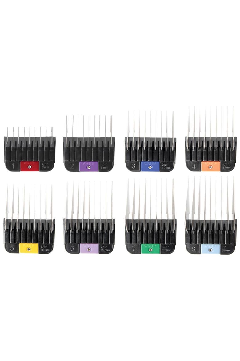 Stainless steel clipper guide comb set for dog, cat, and animal grooming, Alternate, color, Black