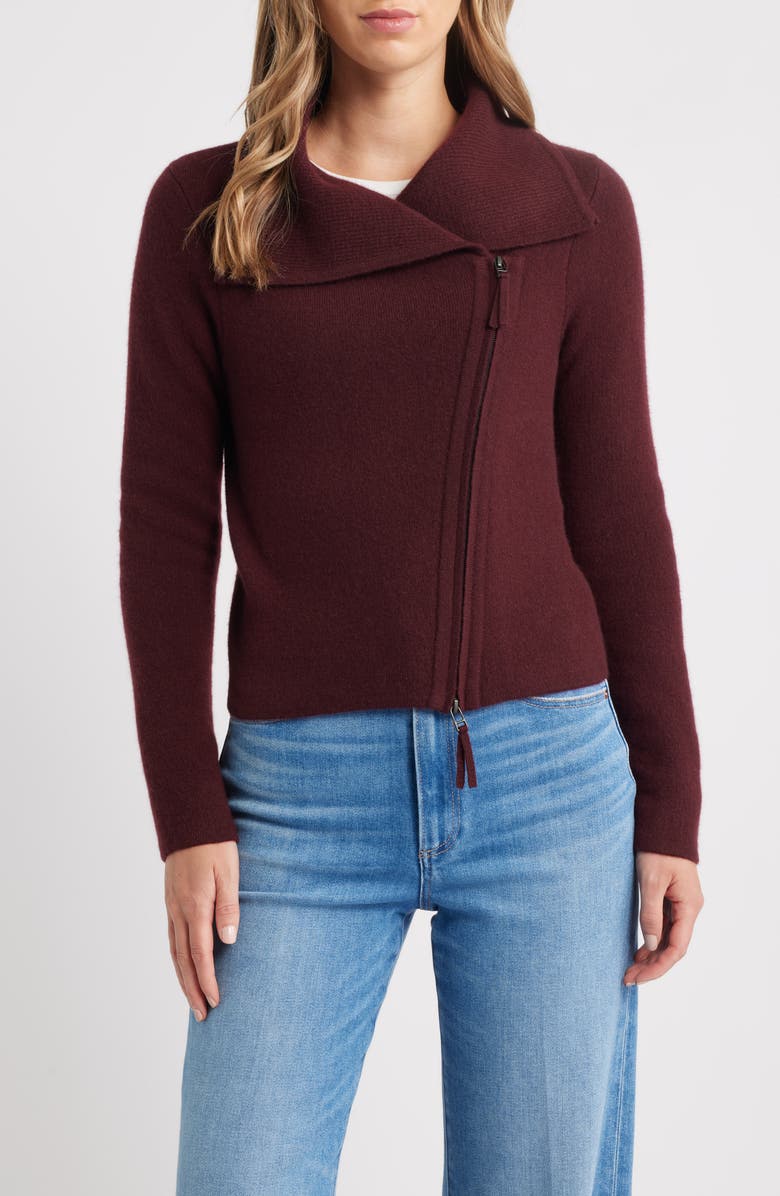 MARGARET O'LEARY St Bridget Knit Moto Jacket, Main, color,