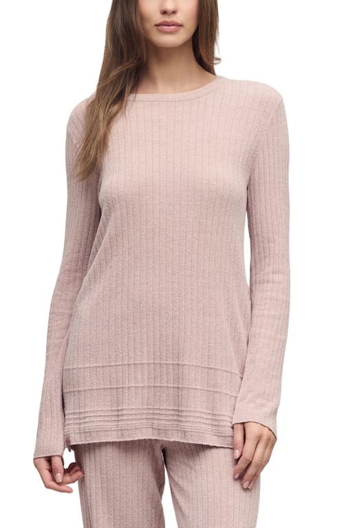 Barefoot Dreams Cozychic® Ultra Lite® Textured Ribbed Button Sweater In Pink