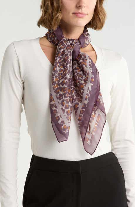 Leopard Print Square Scarf