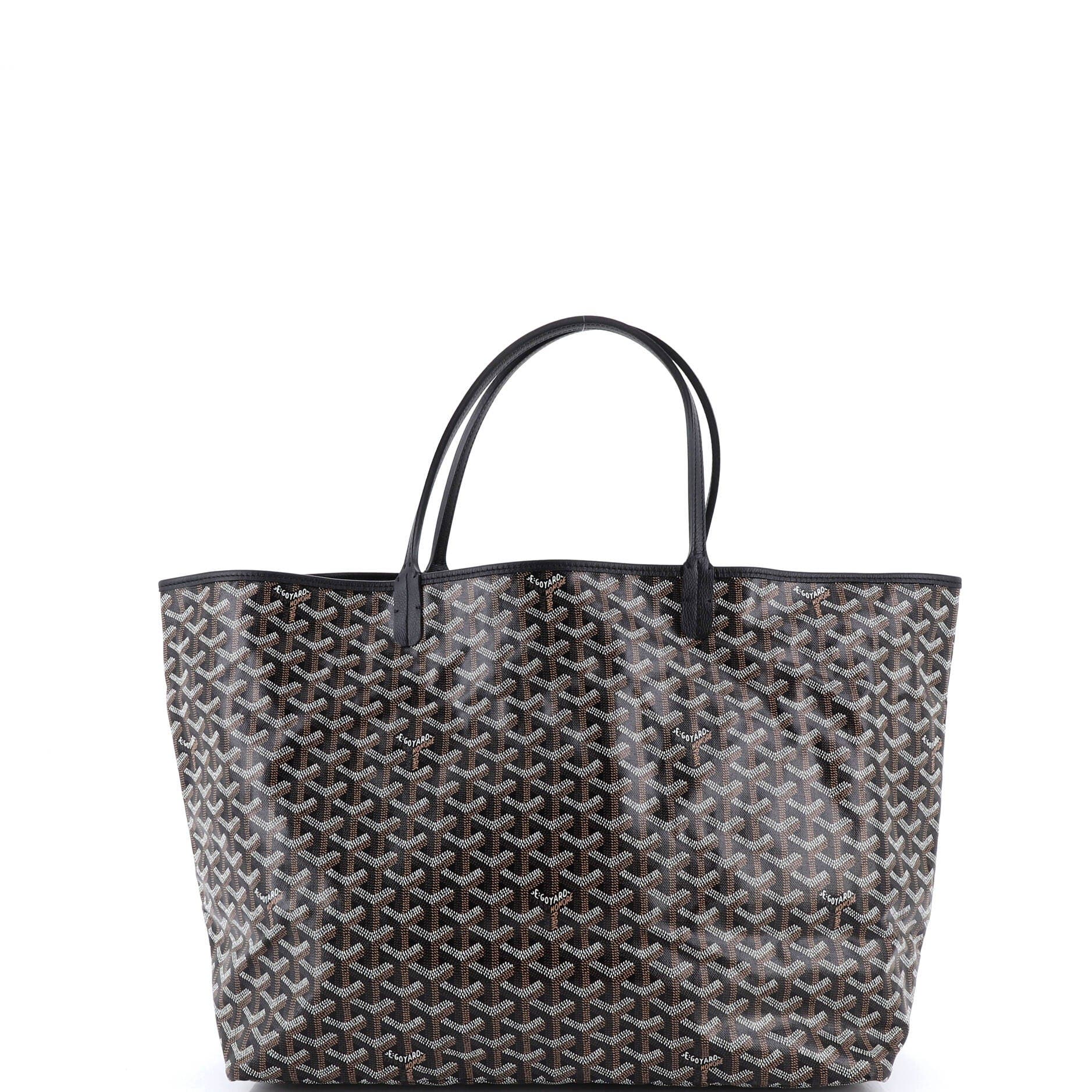 Pre-Owned Goyard Saint Louis Tote Coated Canvas GM, Alternate, color, Black