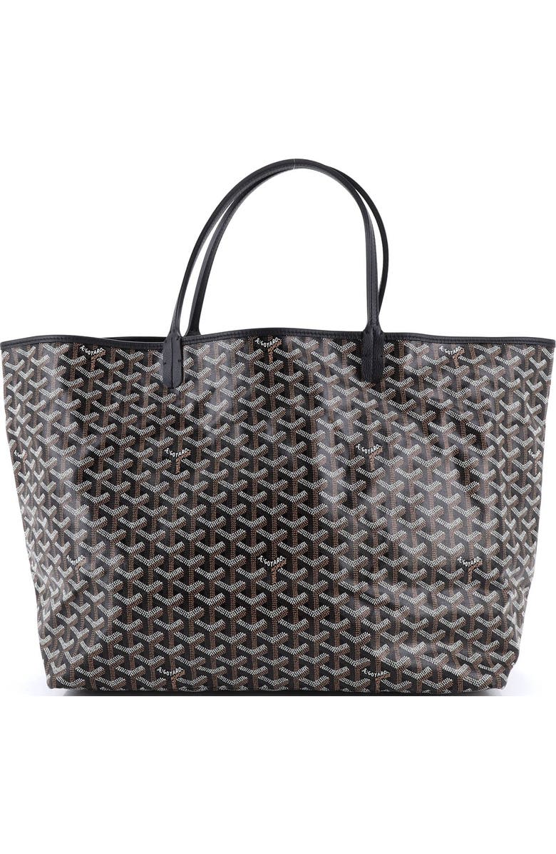 Pre-Owned Goyard Saint Louis Tote Coated Canvas GM, Alternate, color, Black