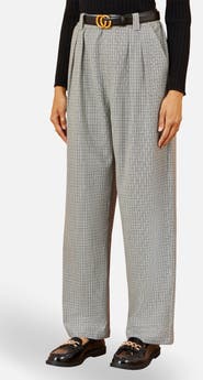 Yumi Check Wide Leg Trousers