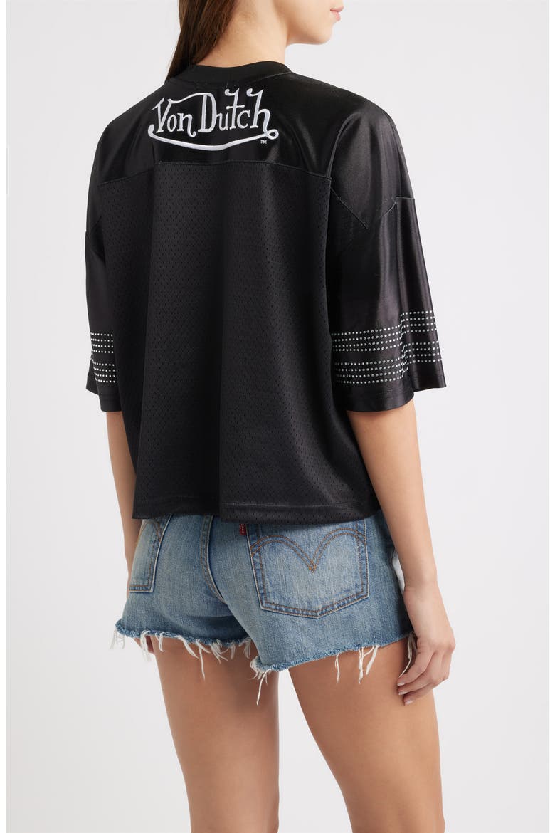 Cropped Football Jersey, Alternate, color, BLACK BEAUTY