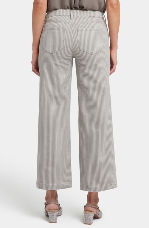 Nydj Teresa High Rise Ankle Wide Leg Jeans In Hidden Lodge In Hidden Lodge Stripe