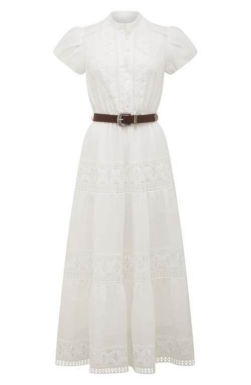 EVER NEW EVER NEW AMY FLORAL LACE INSET BELTED MAXI DRESS