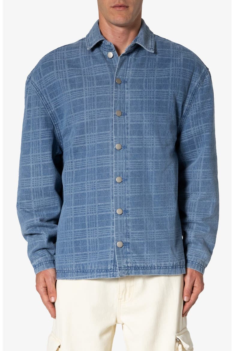 Jacquard Denim Workwear Jacket, Main, color, BLUE