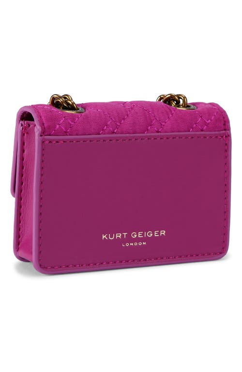 Kurt Geiger London Micro Kensington Quilted Convertible Crossbody Bag In Pink