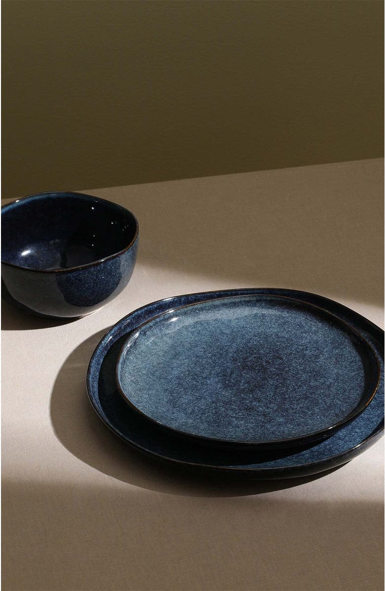 Stone Lain Mirella Stoneware 24-Piece Dinnerware Set, Alternate, color, Blue