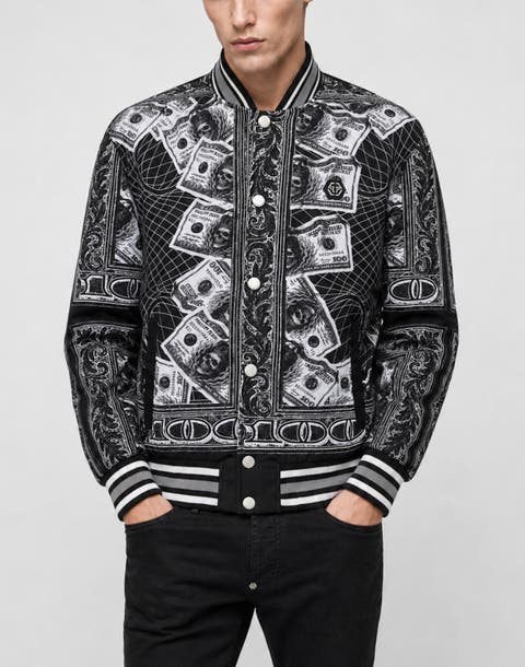 Nylon Bomber Skull Dollar Men