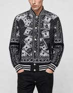 PHILIPP PLEIN Nylon Bomber Skull Dollar Men