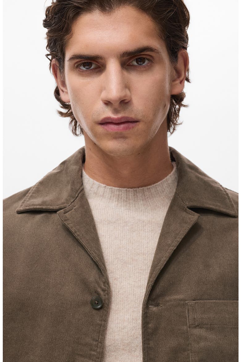 Regular Fit Corduroy Overshirt, Alternate, color, MINK GREY
