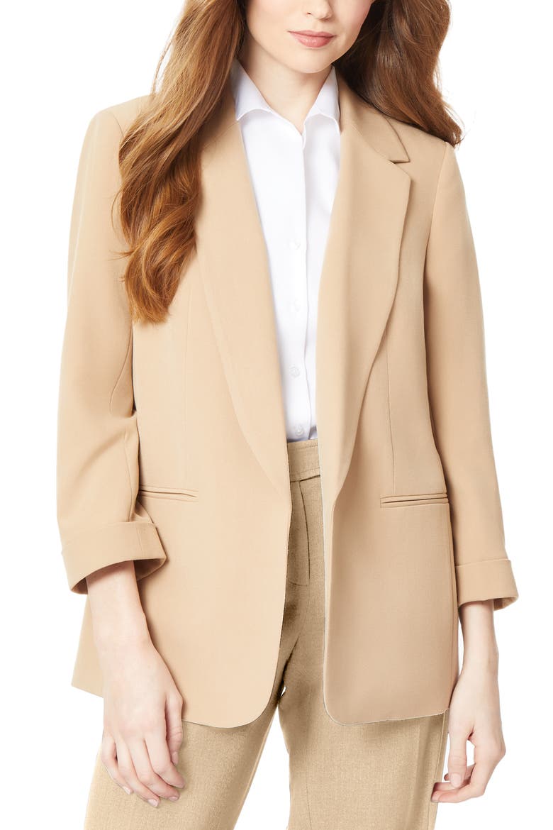 Three Quarter Sleeve Blazer, Main, color, PRALINE
