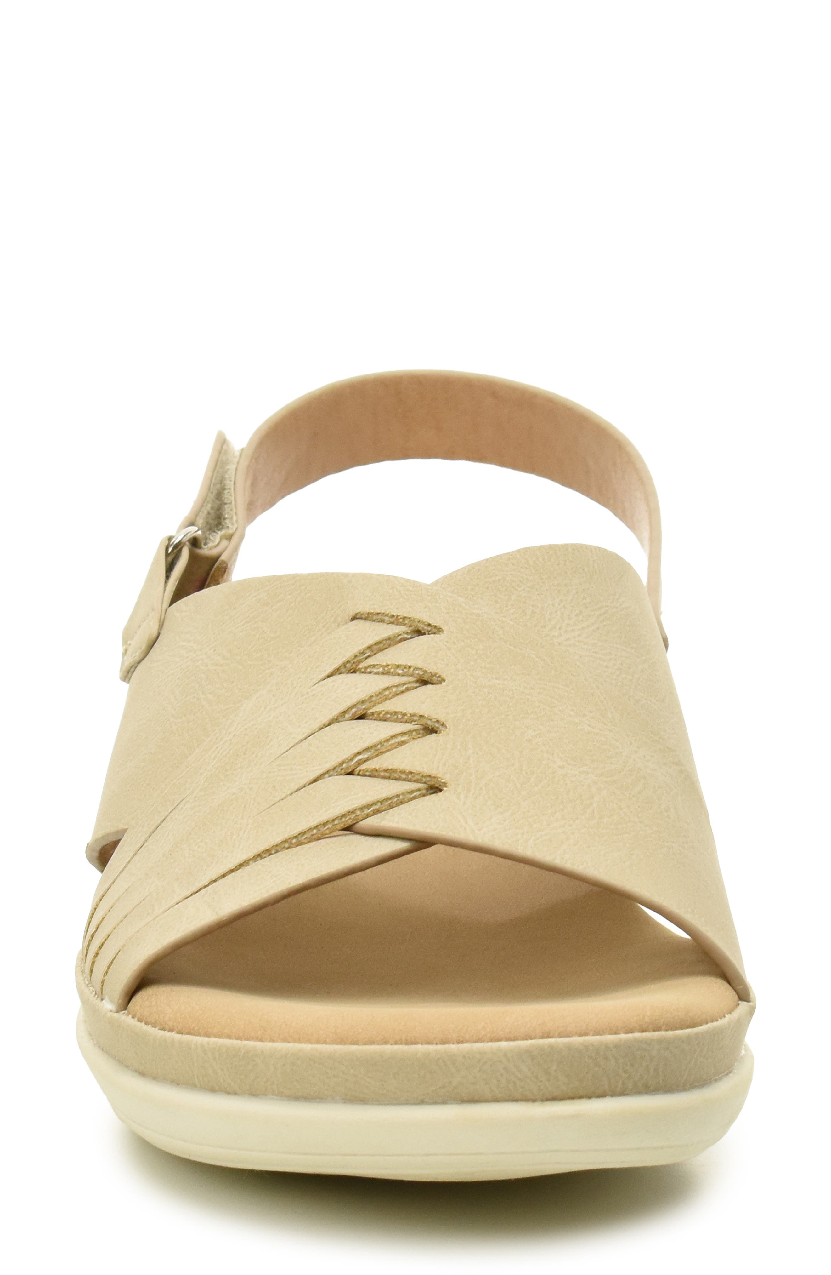 Taryn Rose Woven Slingback Sandal, Alternate, color, Taupe