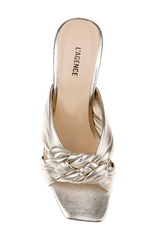 L Agence L'agence Leonie Slide Sandal In Gold