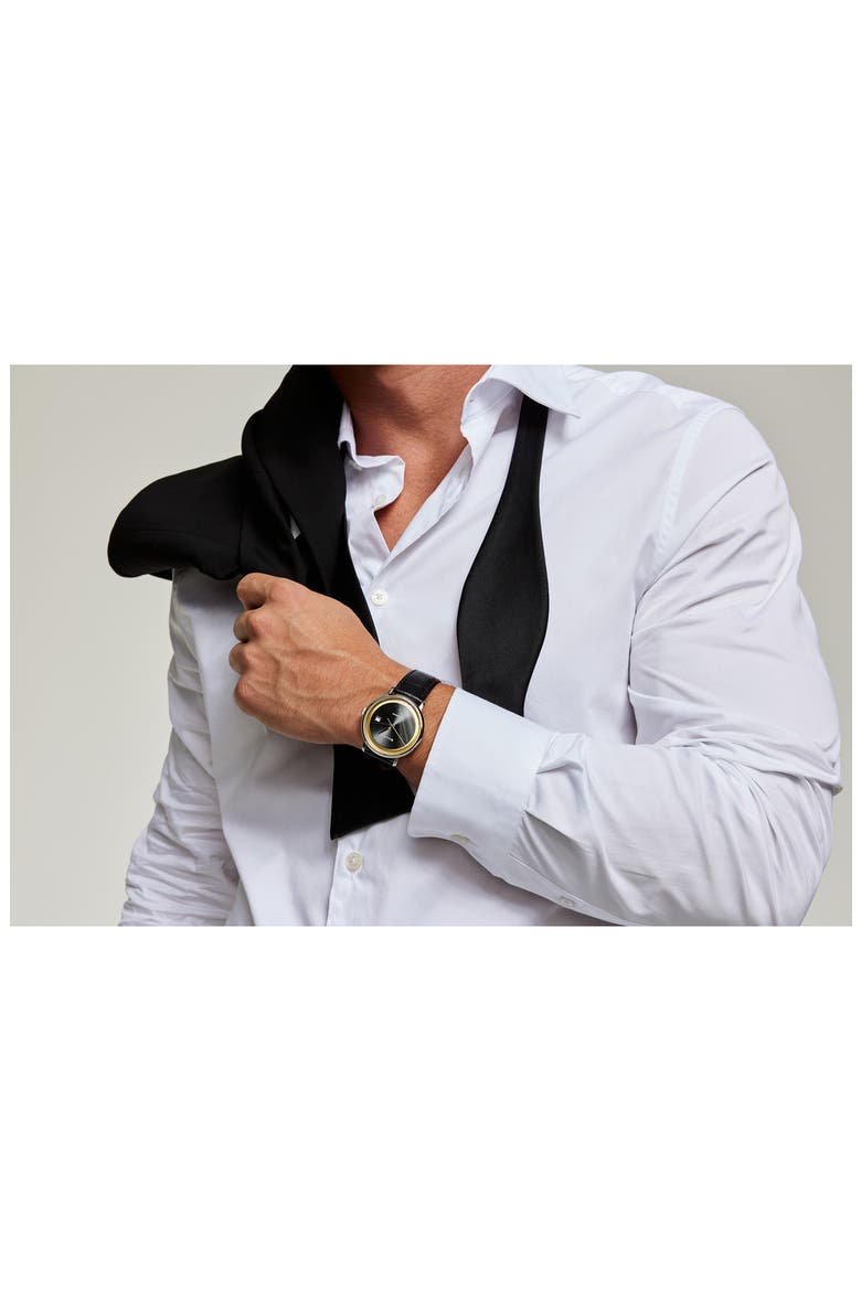 Frank Sinatra Rat Pack Leather Strap, 40mm (Limited Edition), Alternate, color, SILVER-TONE