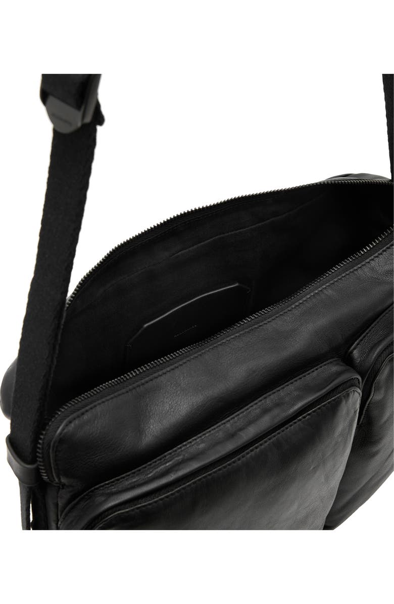 AllSaints Steppe Leather Messenger Bag, Alternate, color,