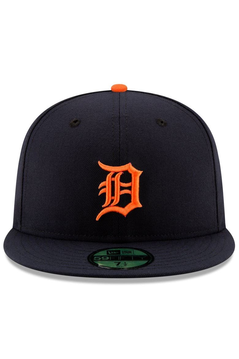 Men's New Era Navy Detroit Tigers Road Authentic Collection On-Field Logo 59FIFTY Fitted Hat, Alternate, color, NAVY
