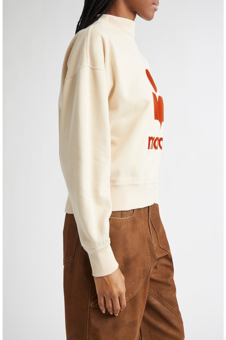 Moby Logo Sweatshirt, Alternate, color, BEIGE/ RUST
