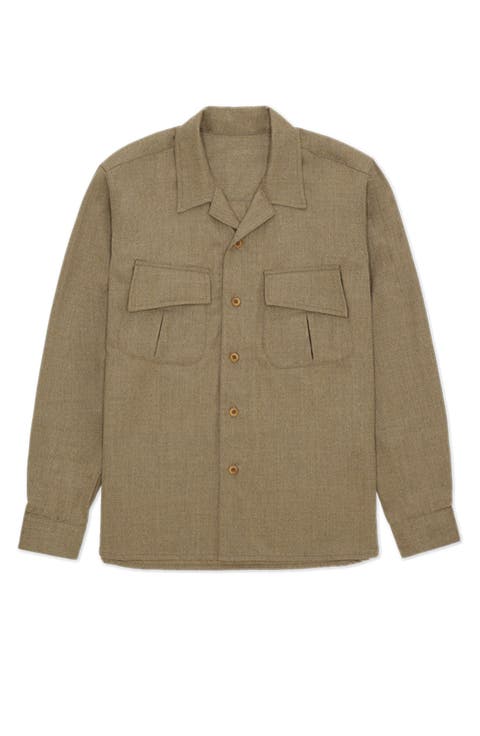 Fox Virgin Wool Overshirt