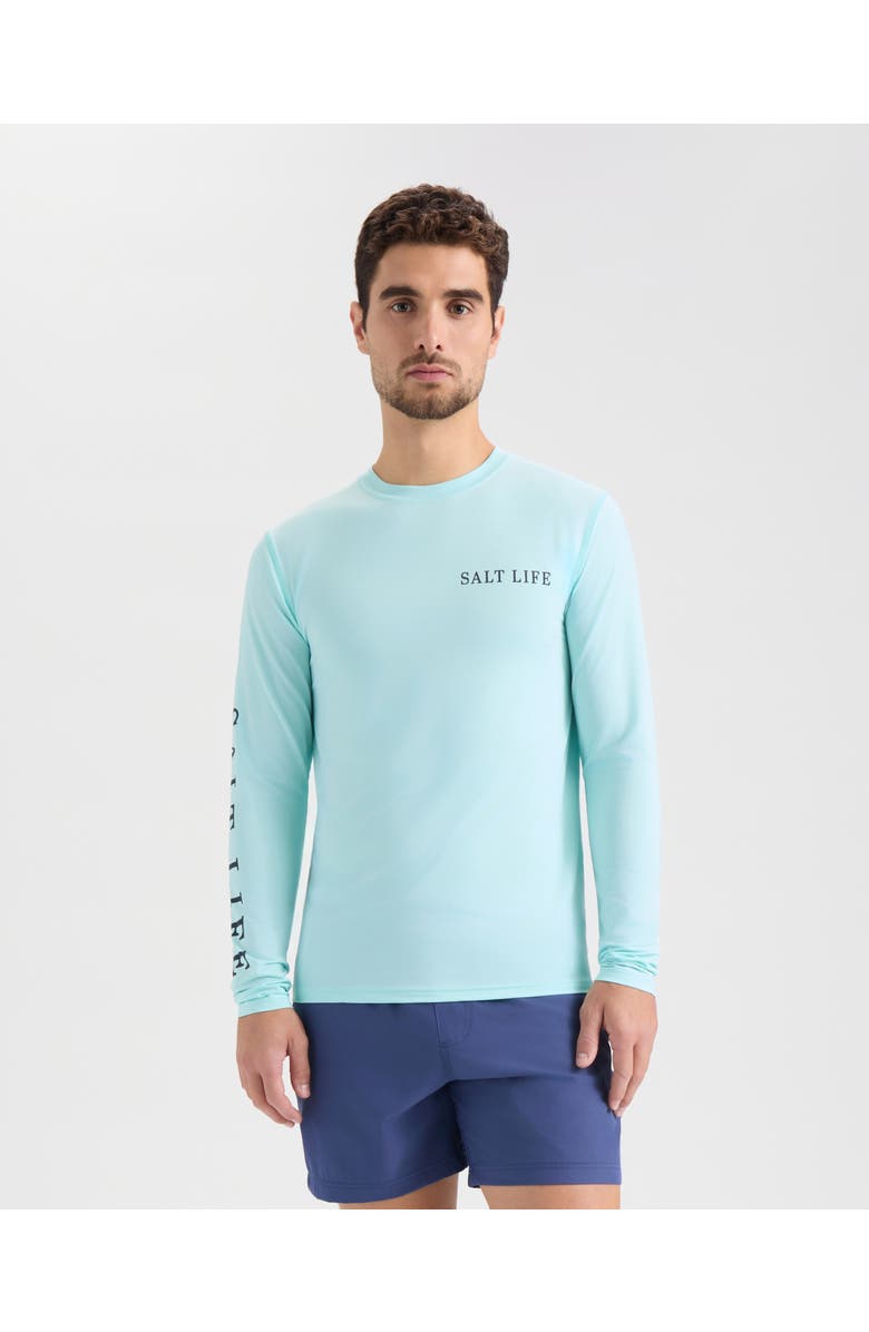 Salt Life Lavish Canopy Long Sleeve Performance Tee, Main, color, Lt Aruba Heather
