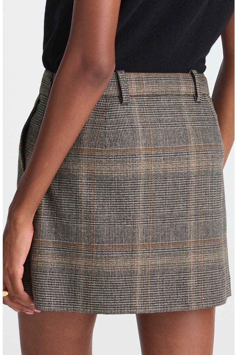 Plaid Miniskirt, Alternate, color, BROWN GRAY PLAID