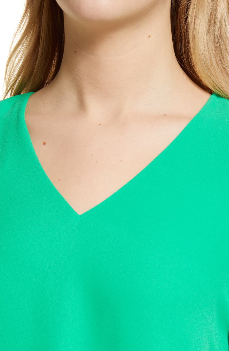 Vince Camuto Flutter Sleeve Tunic, Alternate, color, Vivid Green