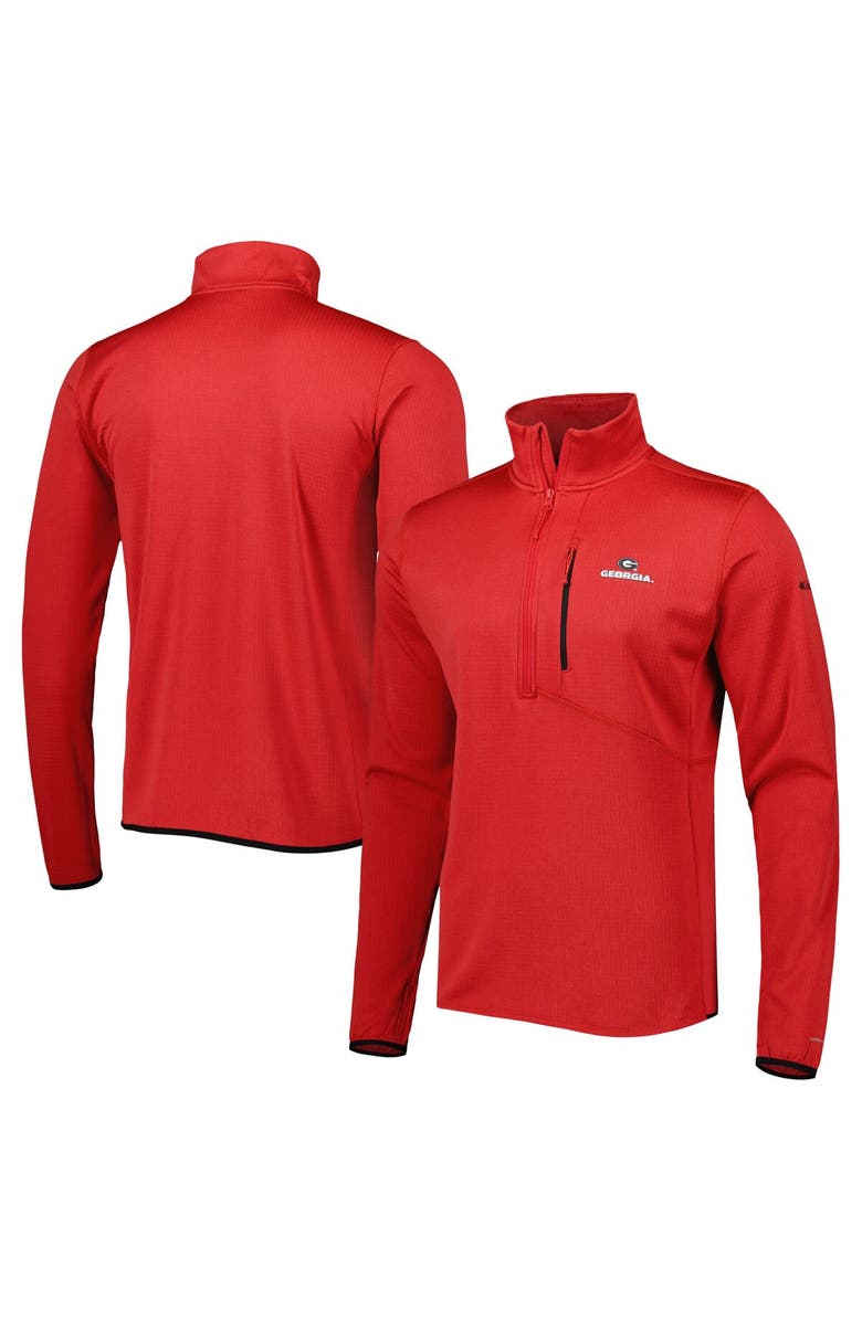 Columbia Men's Columbia Red Georgia Bulldogs Park View Omni-Wick Half-Zip Top, Main, color, 